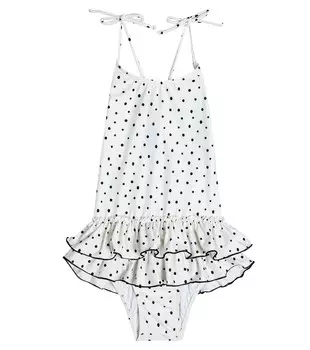 Купальник с оборками Suncracy, белый