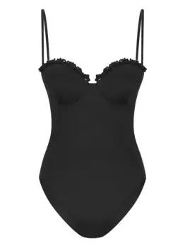 Купальник с отделкой крючком Magda Butrym, черный