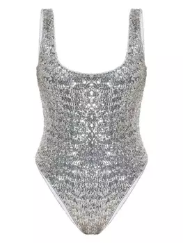 Купальник с пайетками Osree, серебряный