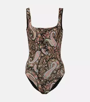 Купальник с пейсли Etro, мультиколор