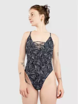Купальник с перекрестной спинкой Nike Swim, черный