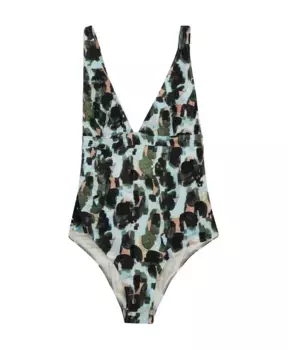 Купальник с принтом Crossy e seawear Feel Me Fab, зеленый