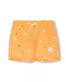 Купальник с принтом для мальчиков elPulpo, оранжевый
