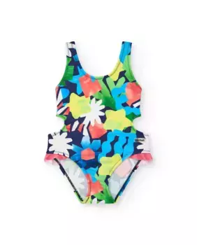 Купальник с принтом для малышки и боковыми разрезами Tuc tuc, многоцветный