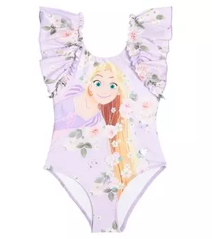 Купальник с принтом и оборками Monnalisa, мультиколор