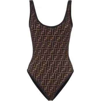 Купальник с принтом логотипа Ff FENDI, черный