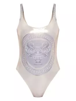 Купальник с принтом статуи Versace, нейтральный цвет