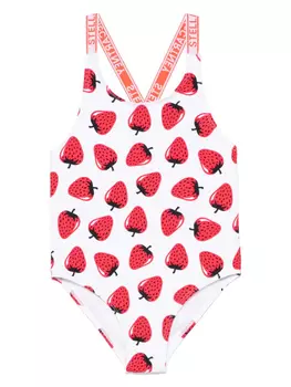 Купальник с принтом Stella McCartney Kids, белый