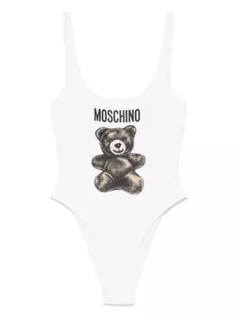 Купальник с принтом Teddy Bear Moschino, белый