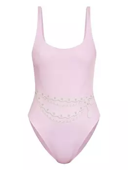 Купальник с принтом Versace Treasure, розовый