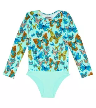 Купальник с принтом Vilebrequin, синий