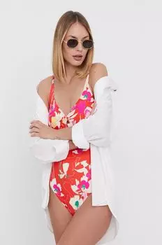 Купальник с рваными завитками Rip Curl, красный