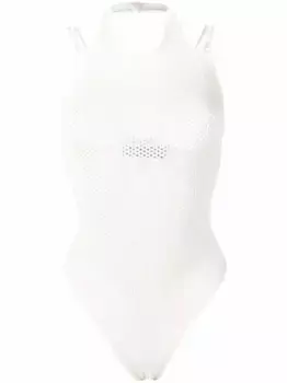 Купальник с сетчатыми вставками ANDREDAMO, белый