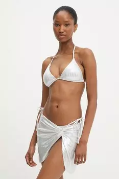 Купальник с юбкой Answear.Lab, серебряный