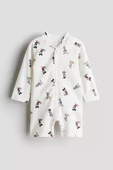 Купальник с UPF 50 H&M, белый