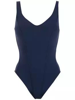 Купальник с V-образным вырезом и открытой спиной Amir Slama, синий