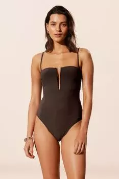 Купальник с V-образным вырезом & Other Stories, коричневый