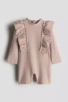 Купальник с воланами H&M, белый