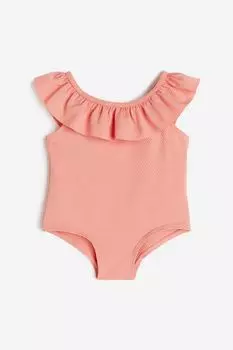Купальник с воланами H&M, розовый
