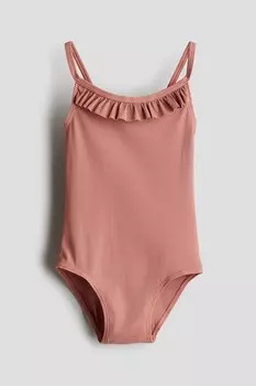 Купальник с воланами H&M, розовый