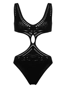 Купальник с вырезами Roberto Cavalli, черный