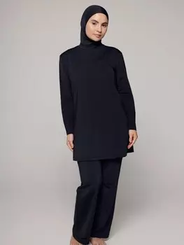 Купальник с высоким воротом SIYA Swimwear South – Covered - Burkini/Modest, черный