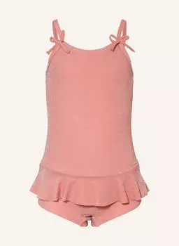 Купальник с защитой от УФ-излучения 50+ с блестящей пряжей Sanetta, розовый