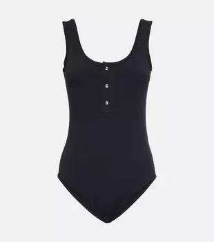Купальник с застежкой Bottega Veneta, черный