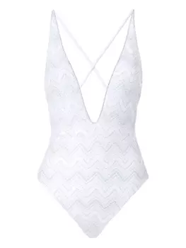 Купальник с зигзагообразным узором Missoni, серый