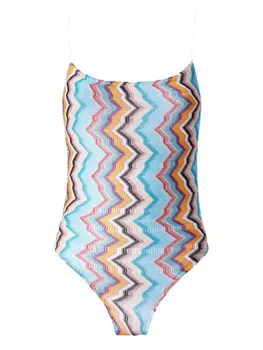 Купальник с зигзагообразным узором Missoni, синий