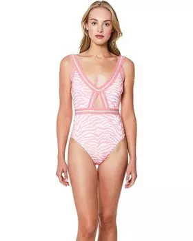 Купальник Sanctuary Modern Kitty Cutout One-Piece, цвет Bright Peachy
