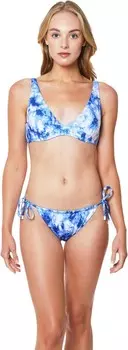 Купальник Sanctuary Poolside Tie-Dye Plunging Tri w/ Underwire, цвет Pretty N Peri
