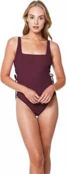 Купальник Sanctuary Sandbar Solids Square Neck One-Piece, цвет Retrograde