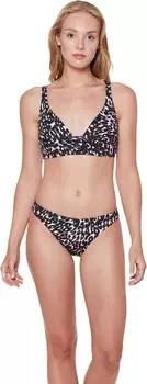 Купальник Sanctuary Stay Cool Leopard Cinch Back Hipster, разноцветный