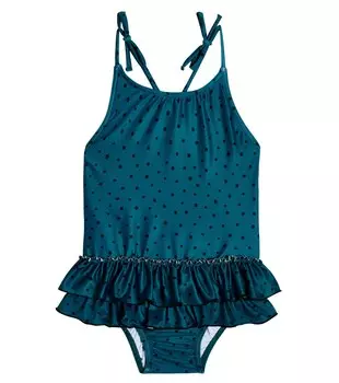 Купальник Santorini с принтом Suncracy, синий