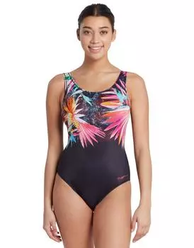 Купальник Savannah с открытой спиной - Черный/Розовый Zoggs, черный