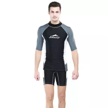 Купальник SBART, пляжная футболка с короткими рукавами, костюм для серфинга, костюм для матери, сплит-купальник 712A, мужской топ с короткими рукавами XL