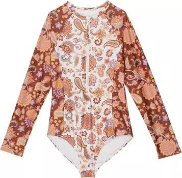 Купальник Seafolly Kids Retro Long Sleeve One-Piece, цвет Paisley