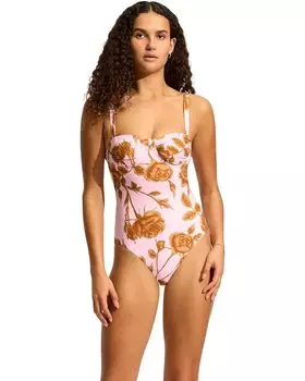 Купальник Seafolly Rococo Ruched Underwire One-Piece, цвет Blossom