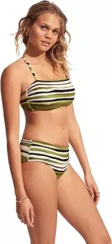 Купальник Seafolly Sun Stripe DD Tank Bra, цвет Avocado