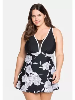 Купальник sheego Badekleid, цвет schwarz bedruckt