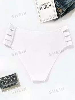 Купальник Shein Swim Vcay с вырезом внизу, белый