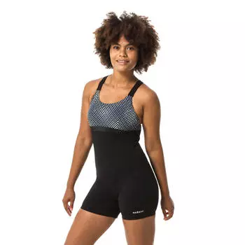 Купальник Shorty Elea Bul Aquagym Aqua-Cycling женский черный/серый NABAIJI, серый / черный / белый