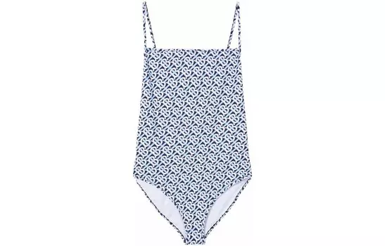 Купальник слитный Burberry, синий