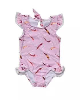 Купальник Snapper Rock Diving Diva с оборками, розовый