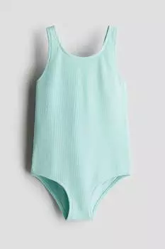 Купальник со структурой H&M, бирюзовый