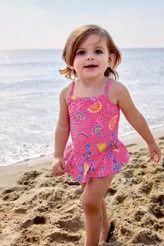 Купальник со встроенным подгузником Jojo Maman Bb, розовый