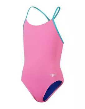 Купальник Solid Lane Line Back по всей длине - Розовый/Синий Speedo, розовый