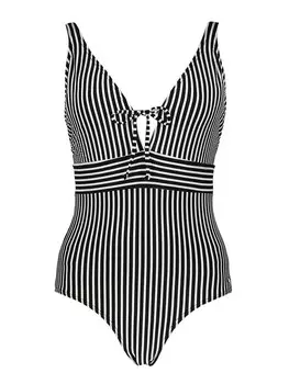 Купальник sOliver, черный/белый