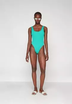 Купальник SQUARE NECK HIGH LEG Good American, зеленый